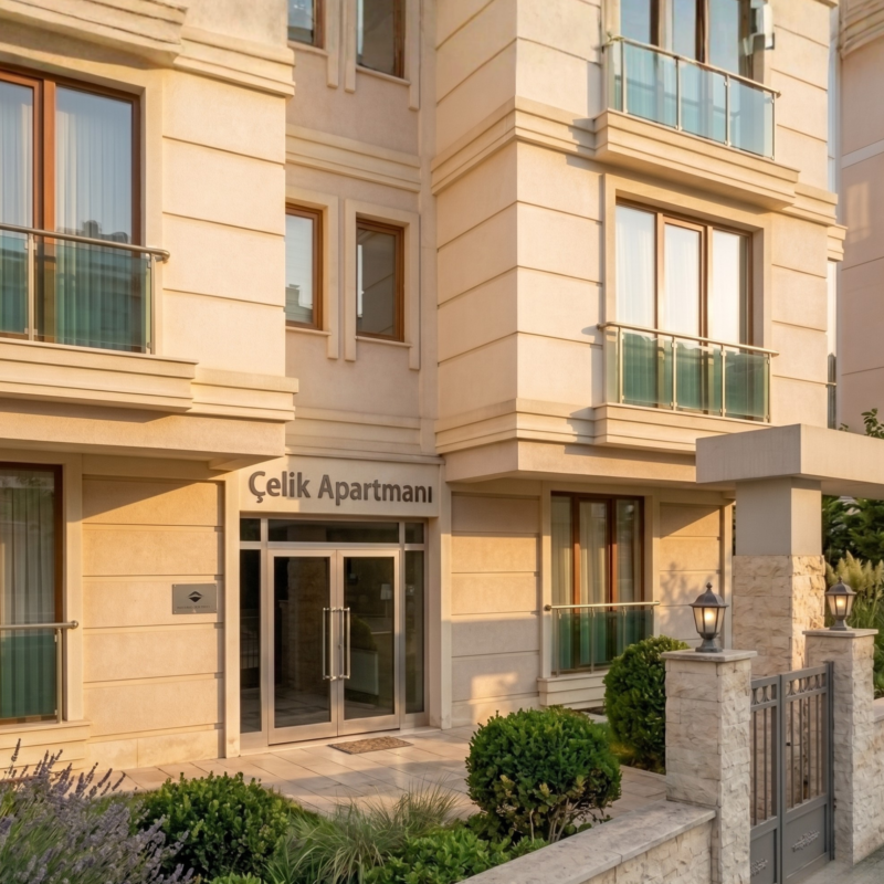 Çelik Apartmanı | Girişi
